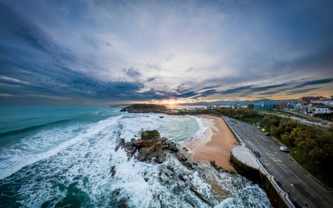 Amanecer en El Camello desde el aire